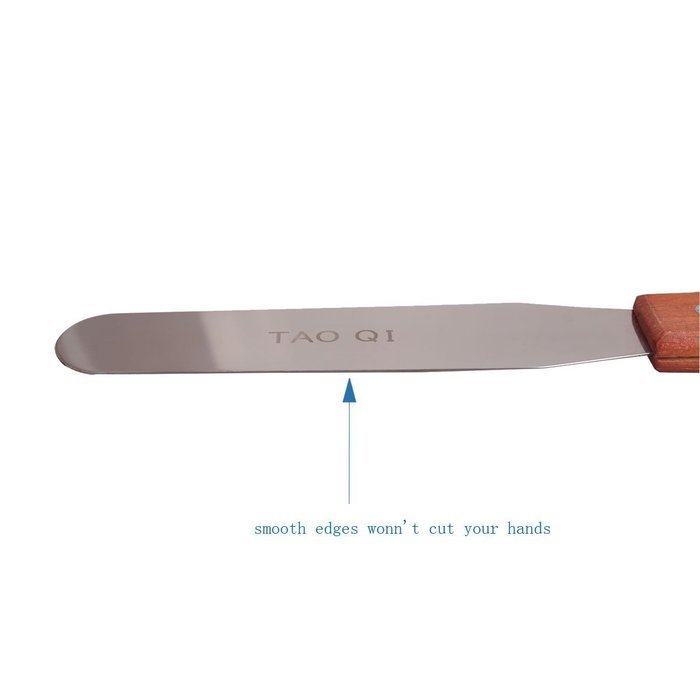 Offset Icing Spatula Set with Wood Handle - Angled Flexible Blade - Professional Cake Decorating Tool 6",8"&10...