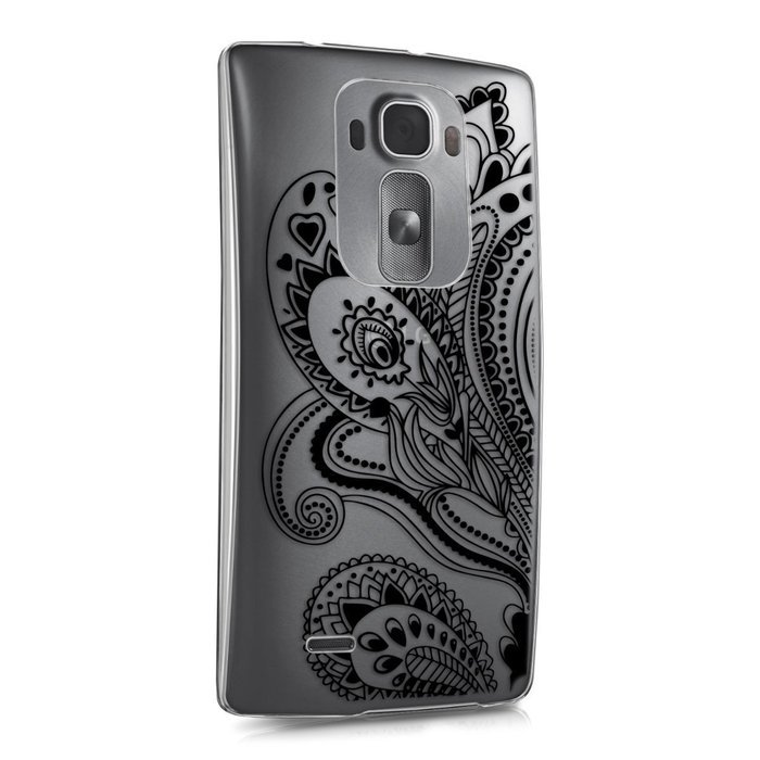 kwmobile Elegant and light weight Crystal Case Design Indian sun for LG G Flex 2 in light pink white transparent N42
