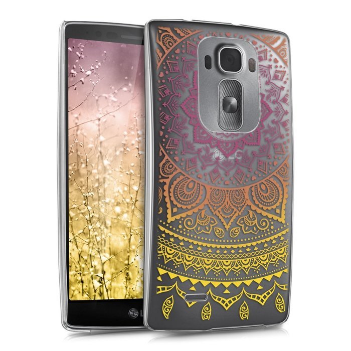 kwmobile Elegant and light weight Crystal Case Design Indian sun for LG G Flex 2 in light pink white transparent N44