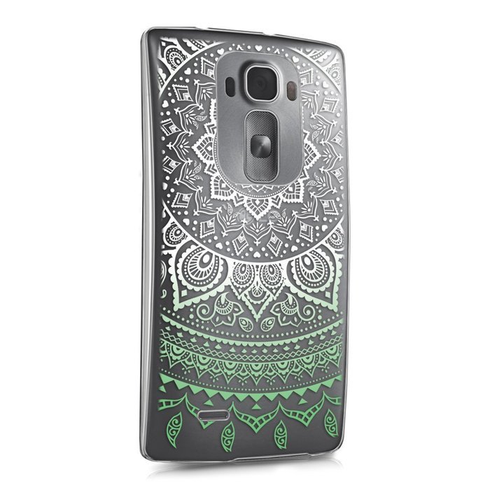 kwmobile Elegant and light weight Crystal Case Design Indian sun for LG G Flex 2 in light pink white transparent N47