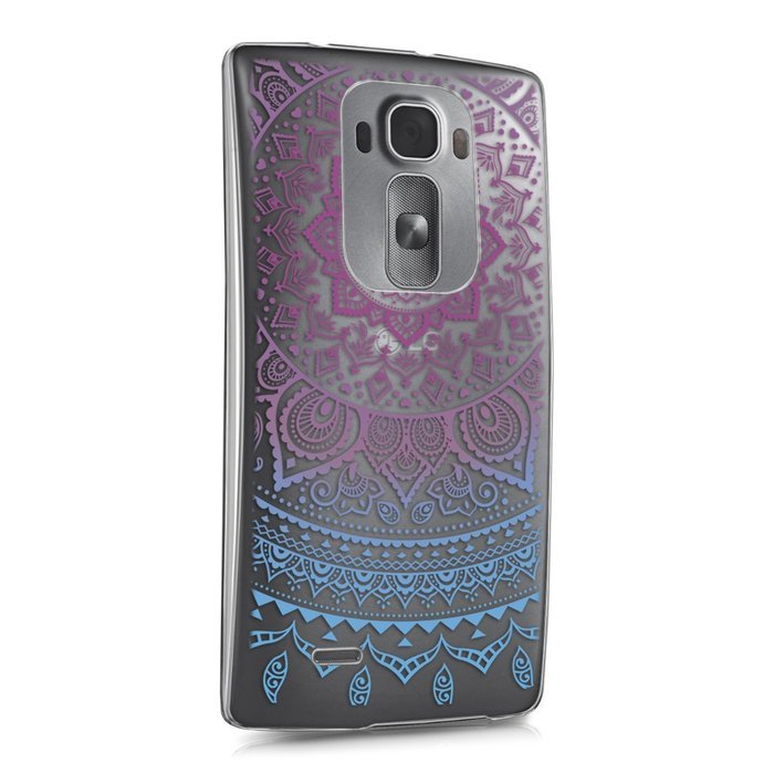 kwmobile Elegant and light weight Crystal Case Design Indian sun for LG G Flex 2 in light pink white transparent N48