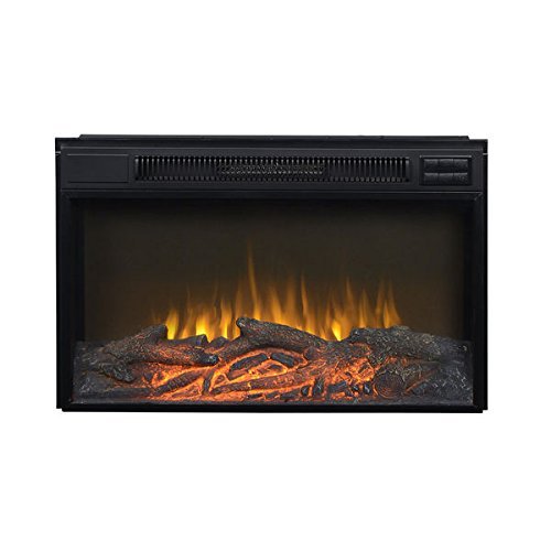Black Metal 30-inch Wide Electric Firebox Insert With Automatic Shut-off Function Prevents The Fireplace From... N4