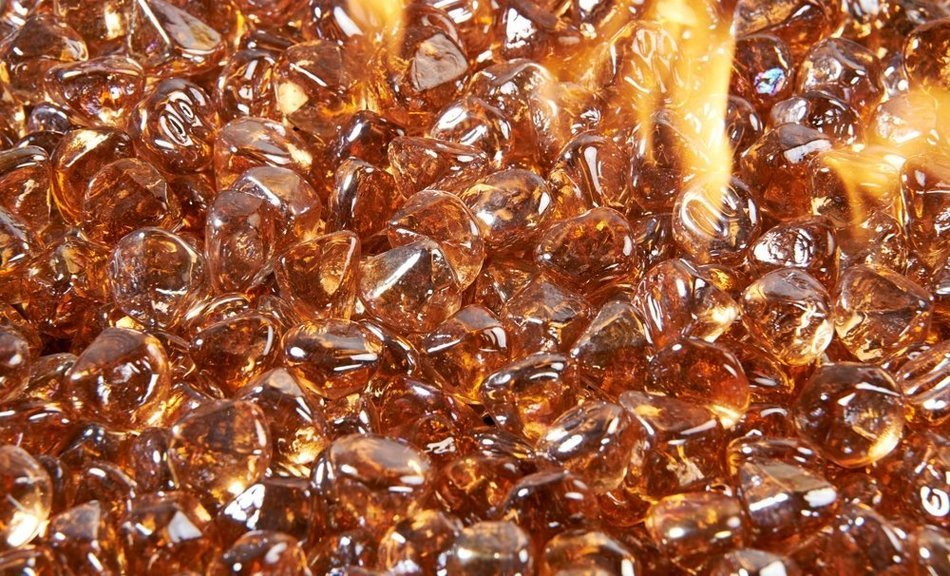 Outdoor Great Room CFLD-C Crystal Fire Diamonds, 5 lb/Large, Copper