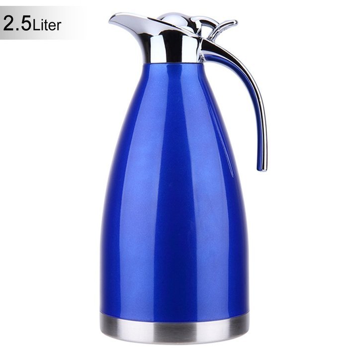 Satin Finish Stainless Steel Thermal Coffee Pot, Vacuum Insulated Carafe Flask Tea Kettle, 1.5 Liter