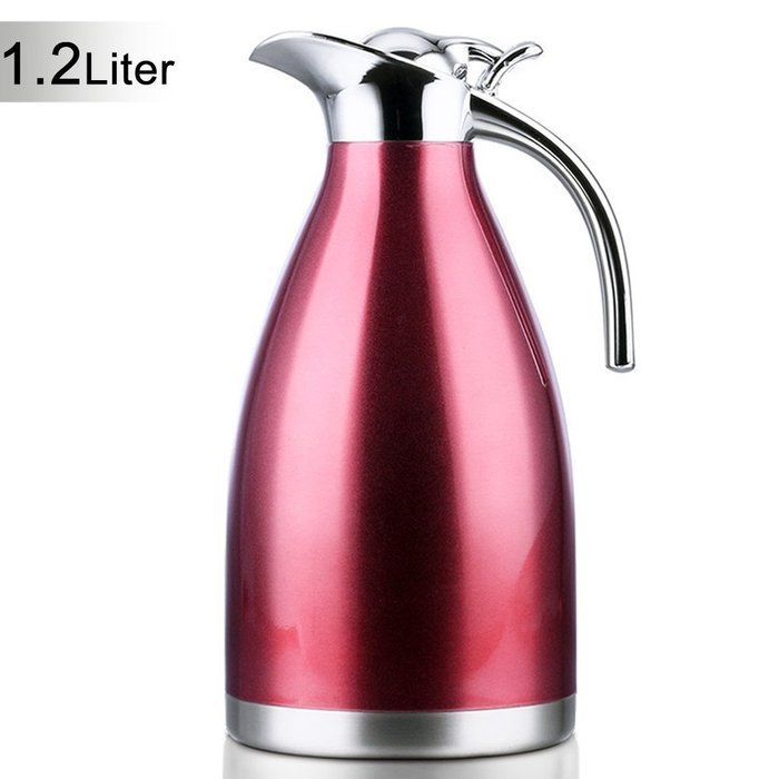 Satin Finish Stainless Steel Thermal Coffee Pot, Vacuum Insulated Carafe Flask Tea Kettle, 1.5 Liter N5