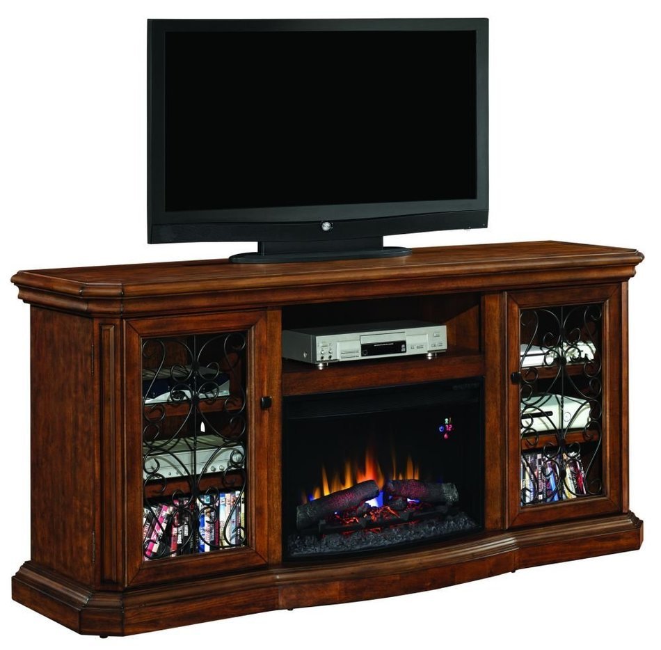 ClassicFlame Beauregard Electric Fireplace Entertainment Center in Antique Caramel - 25MM5045-C326