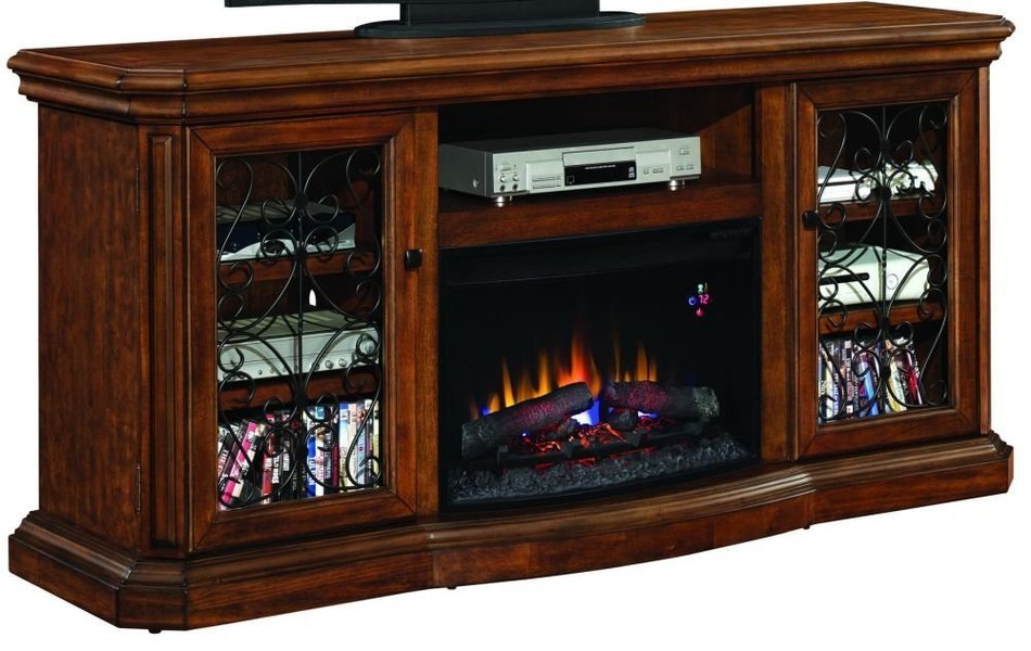 ClassicFlame Beauregard Electric Fireplace Entertainment Center in Antique Caramel - 25MM5045-C326 N2