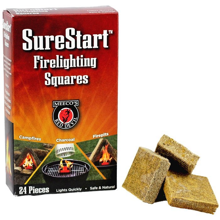 MEECO&rsquo;S RED DEVIL Firelighting Squares, 144 pieces