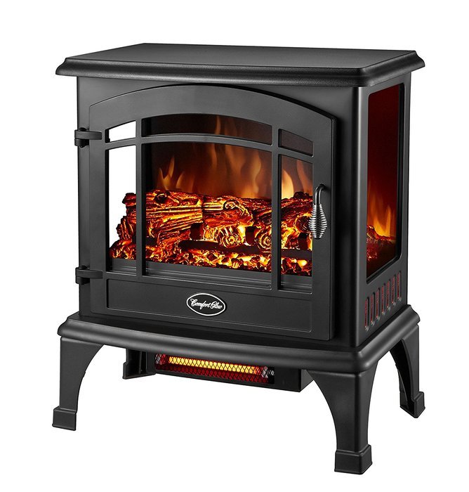 Comfort Glow EQS5140 Sanibel Quartz Electric Stove, 4600 BTU, Black