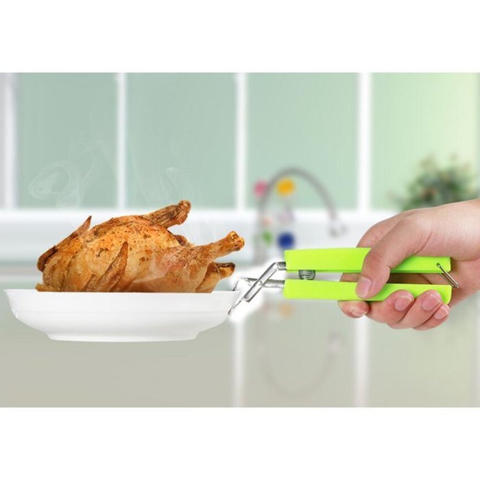 LOHOME Hot Safe Tongs, Stain Steel Take Bowl Clip Heat-insulated Catch Plate Clamp Practical Hot-proof Kitchen... N5