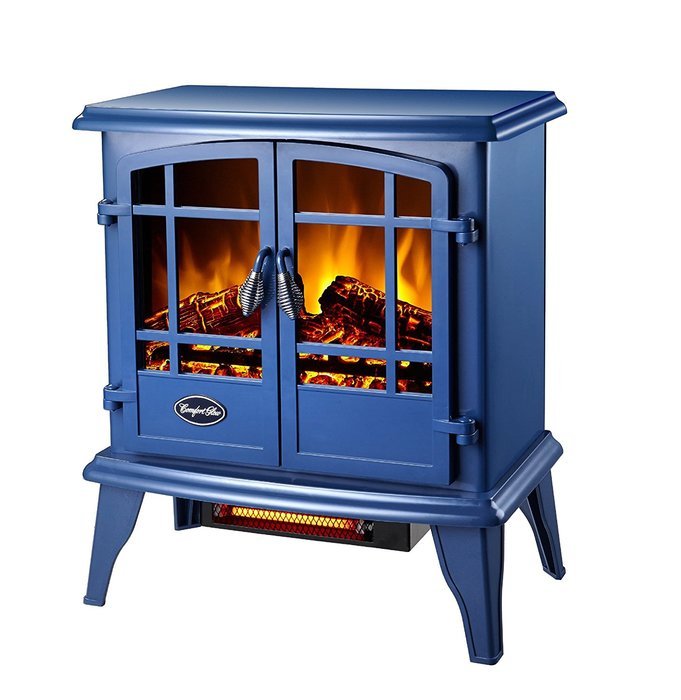 World Marketing EQS133 Comfort Glow Electric Stove, Blue