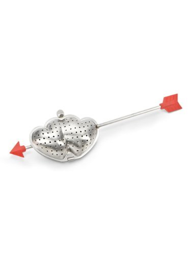 Abbott Collection Double Heart Tea Infuser, Silver