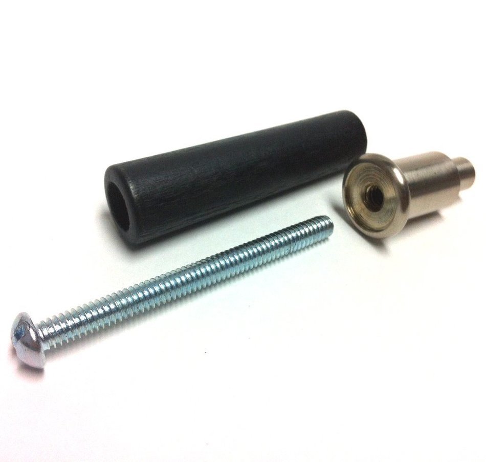 Wooden Fallaway Handle Assembly (Black Wood with Brushed Nickel Nub) | Vermont Castings 30004175K