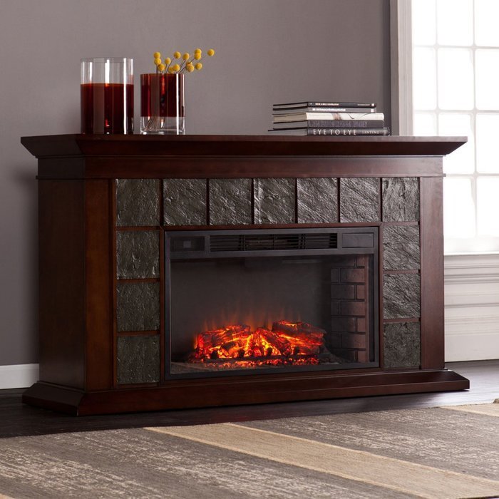 Southern Enterprises Mendicino Wide Firebox Electric Fireplace N6