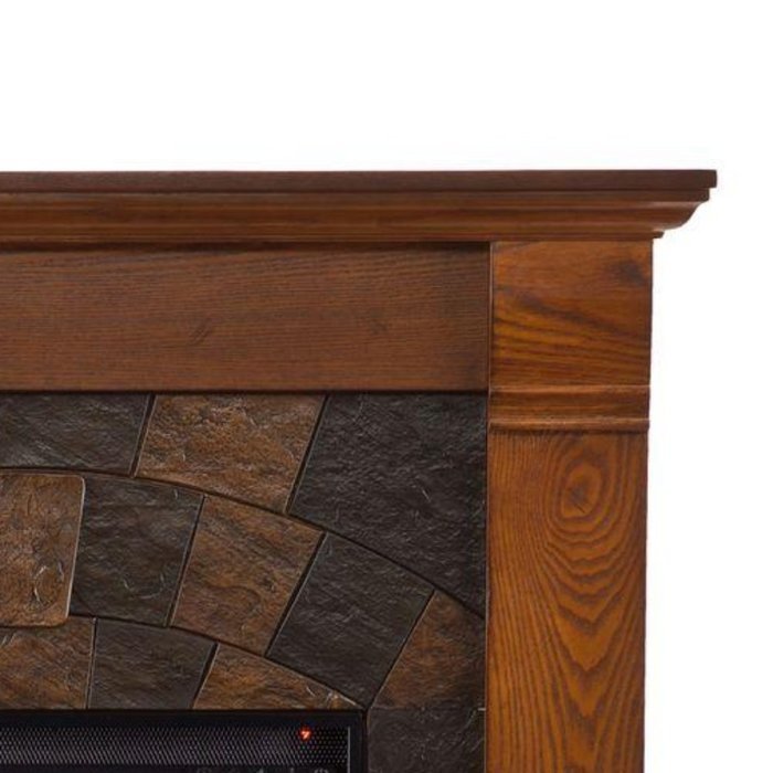Caden 45 in. Rustic Antique Oak Freestanding Portable Indoor Electric Fireplace, Can Fit TV up to 43.5 in, with... N3