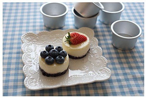 Astra shop Perfect Performance Aluminium Mini Round Chiffon Cake Pan, Set of 5 N2