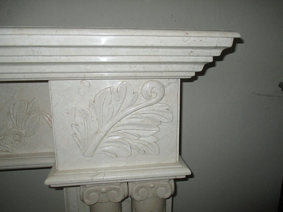 Cream Polished Marble Fireplace Surround FPS-04 N5