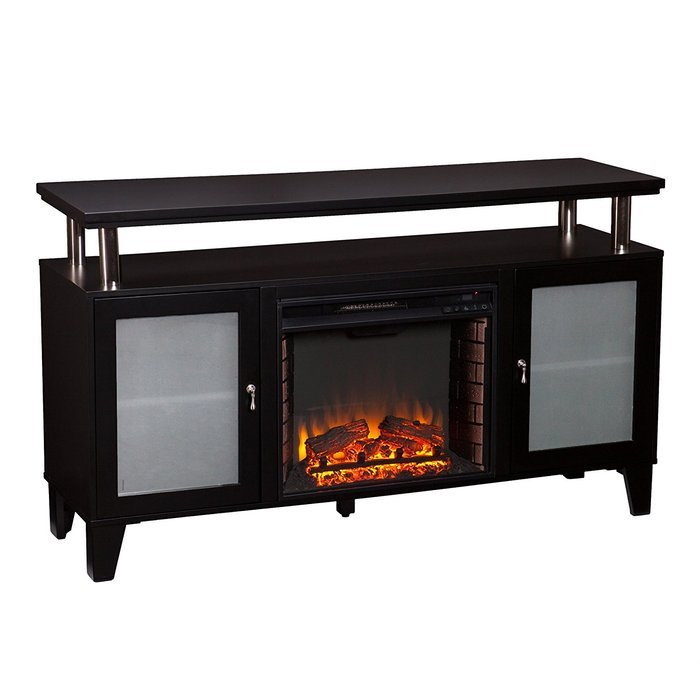 Cabrini Media Fireplace - Black N7