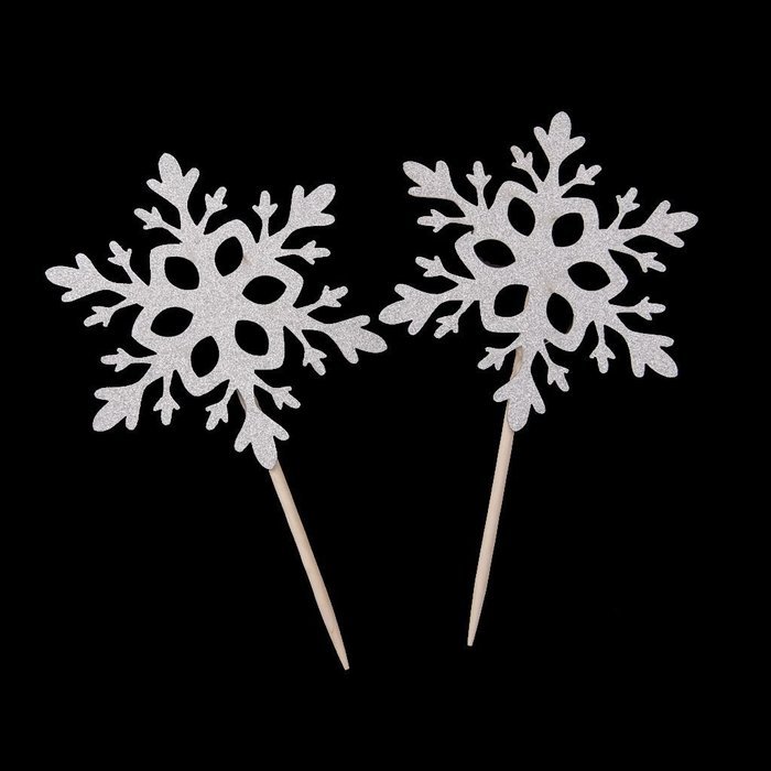 Paper Snowflake Cake Topper Wedding Decoration Birthday Party Favor Pack of 10