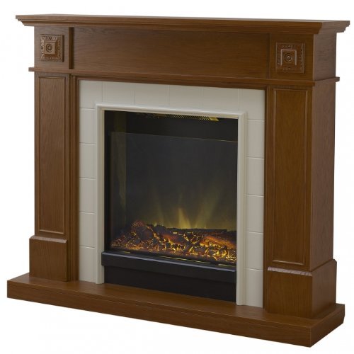 Adam Chester Electric Fireplace Mantel Package in Vintage Oak