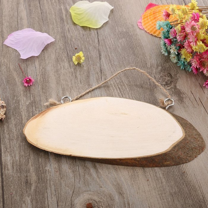 LEORX Wood Slices Oval Tree Log Slice Plaques (Wood Color) N5