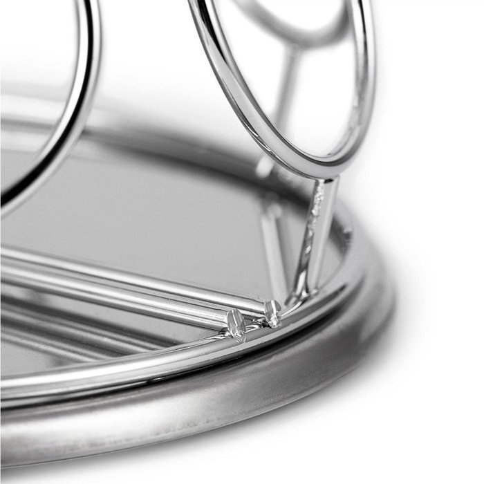 K Cup Holder, 35 Pod Capacity K-Cup Coffee Pod Storage Carousel Holder Spin Rack Coffee Pod Holder Chrome/Silver