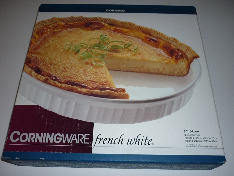 Corningware French White 10" Quiche / Pie Plate