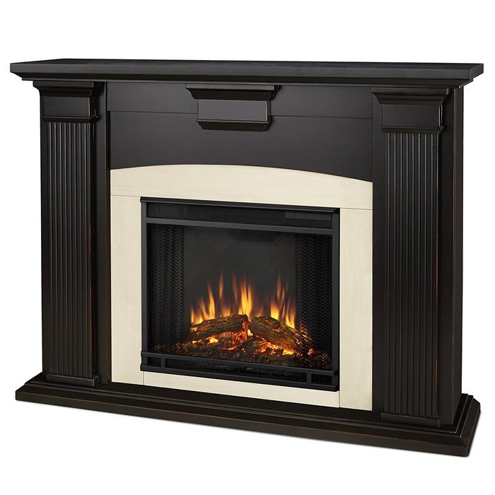 Real Flame 7920E Adelaide Electric Fireplace, Medium, Dry Brush White N2