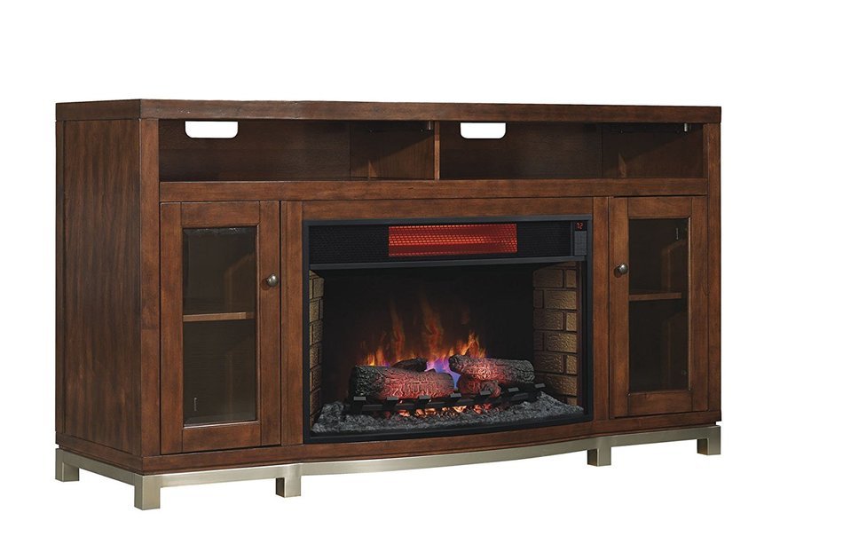 ClassicFlame 32MM6449-C247 Wesleyan TV Stand for TVs up to 70", Meridian Cherry (Electric Fireplace Insert sold... N2