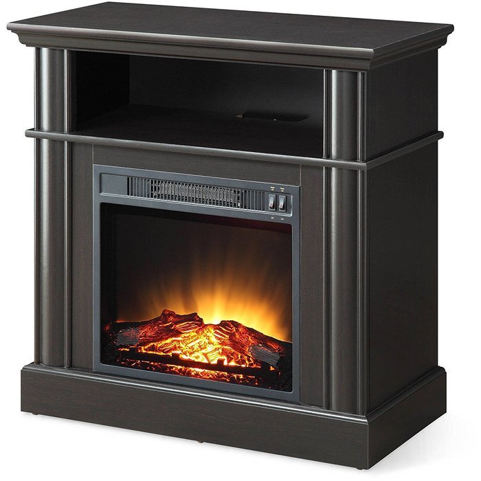 31" Mainstays Media Fireplace Heater for TV's up to 42" Provides Heating up to 400 sq ft and A Flame with or without... N5