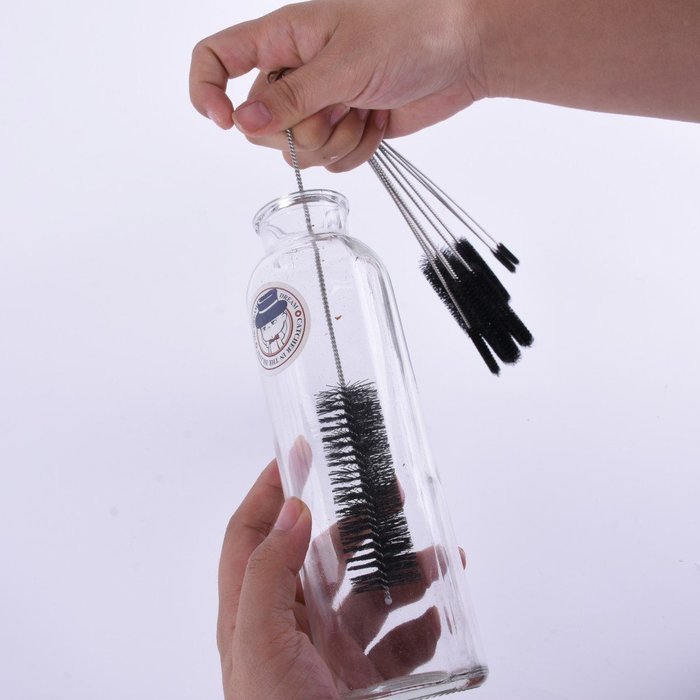 HOMEDECO 8 Inch Nylon Tube Brush Pipe Cleaning Brushes Variety Pack 10 Pcs/Set