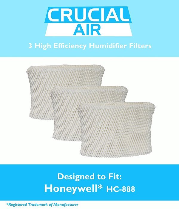 3 Honeywell HC-888 & Duracraft D88 Humidifier Filter Fits DCM-200, DH-888, DH-890, DH-890C, DCM-891B, DCM-891S...