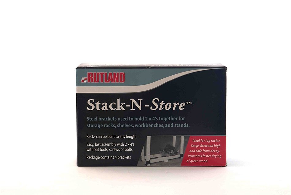Rutland Stack N Store Corner Brackets for Building Storage Racks, Set of 4