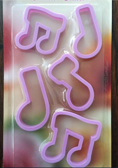 Music notes musical instruments cookie cutter set