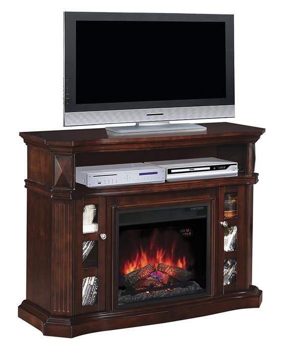 ClassicFlame 23MM774-E451 Bellemeade TV Stand for TVs up to 60", Espresso (Electric Fireplace Insert sold separately) N3