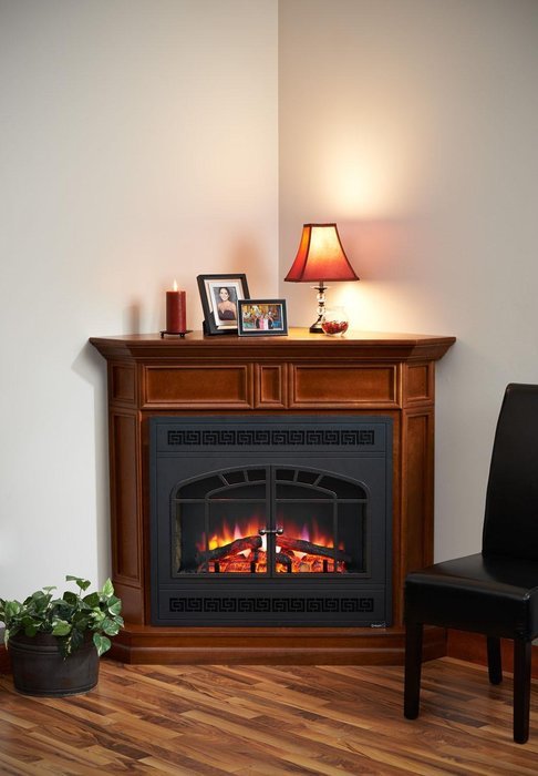 GreatCo Gallery Series Built-in Electric Fireplace with Arched Rectanguler Front, 34-Inch N2