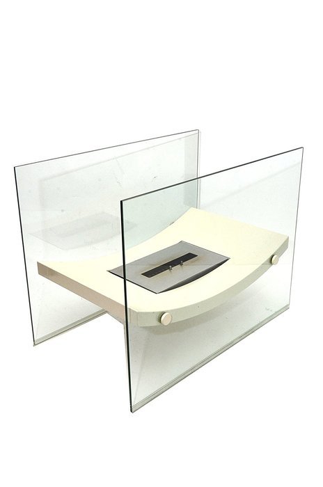 Chic Fireplaces Santa Fe Modern Design Curved Modern Bio-ethanol Fireplace, Larger Size and Higher Quality Tempered... N3
