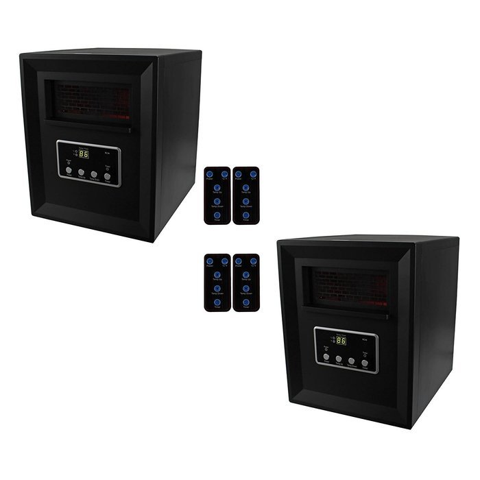 (2) LifeSmart 4 Element Infrared Quartz Space Heaters N5