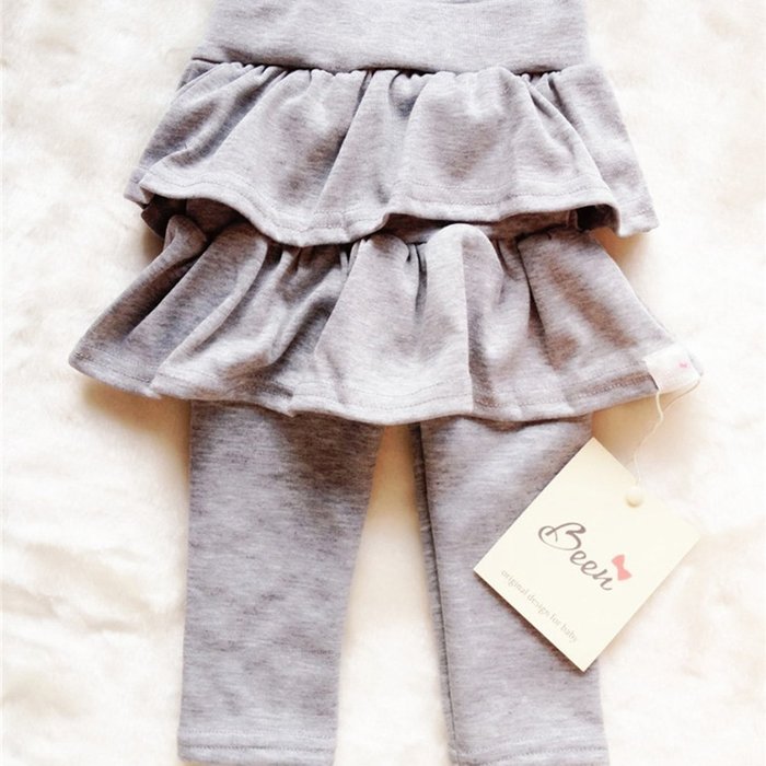 Spritech(TM) Baby Girls New Fashion Add Wool Winter Pure Cotton Layered Dress Tutu Dress Gray N3