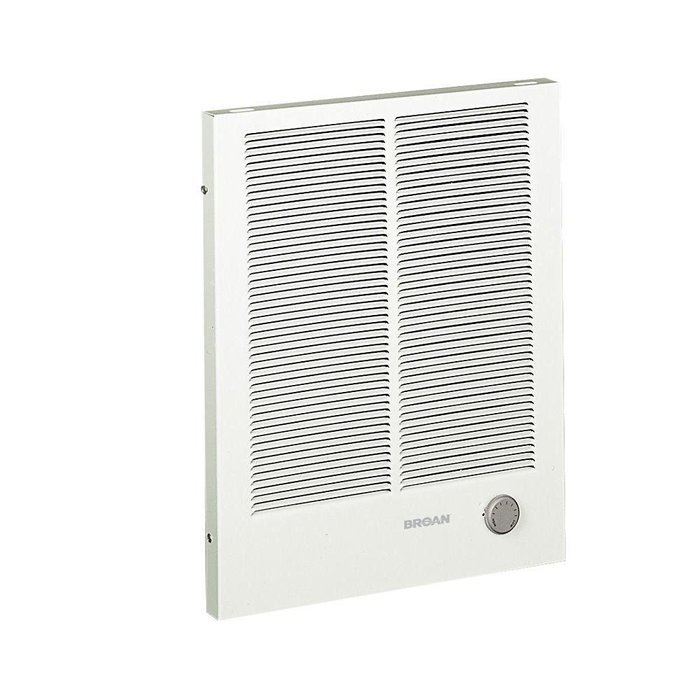 Broan 16-13/32 in. x 20-19/64 in. 4,000-Watt High-Capacity Adjustable Thermostat Wall Heater in White