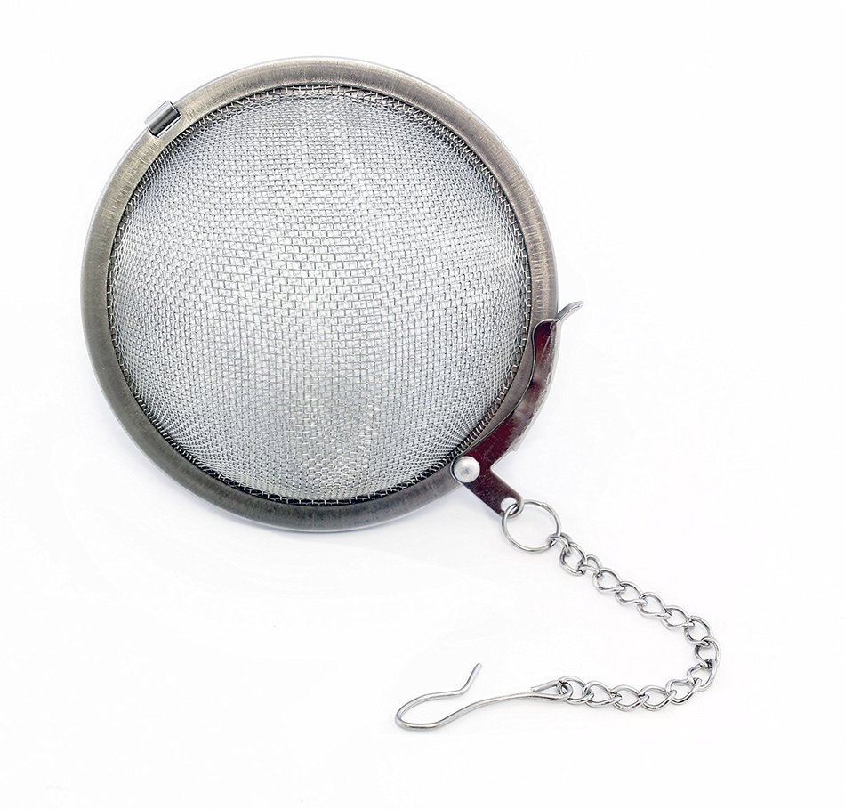 Extra Large Stainless Steel Tea Ball Strainer for Kombucha & Loose Leaf Tea; Fine Mesh, Reusable Tea Infuser for...