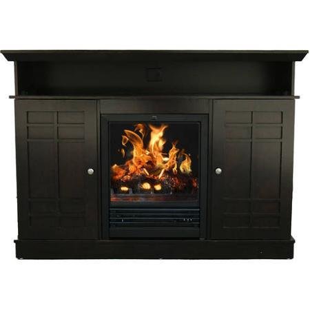 Decor Flame Electric Fireplace for TVs up to 40", Dark Chocolate N3