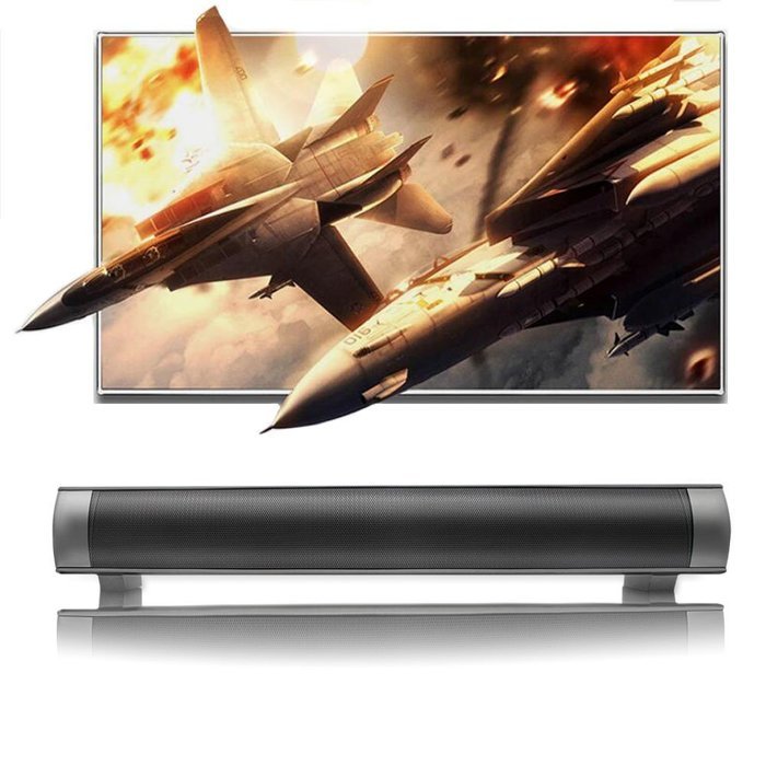 Solarphy Small Sound Bar 10W (5Wx2) Wireless Subwoofer Speaker Bluetooth 3.0 Channel Soundbar Support TF Card,...