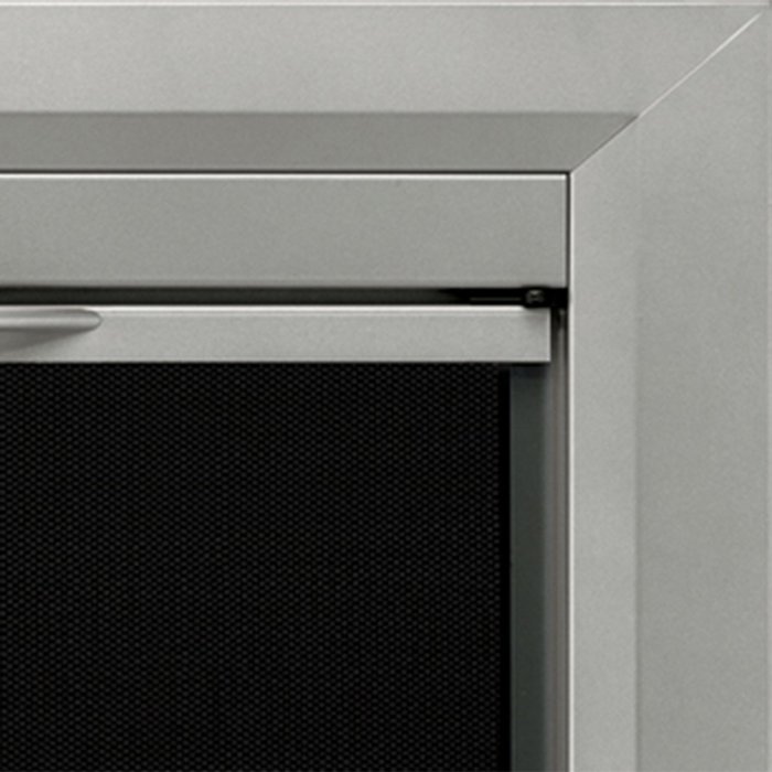 Pleasant Hearth CB-3300 Colby Fireplace Glass Door, Sunlight Nickel, Small N3