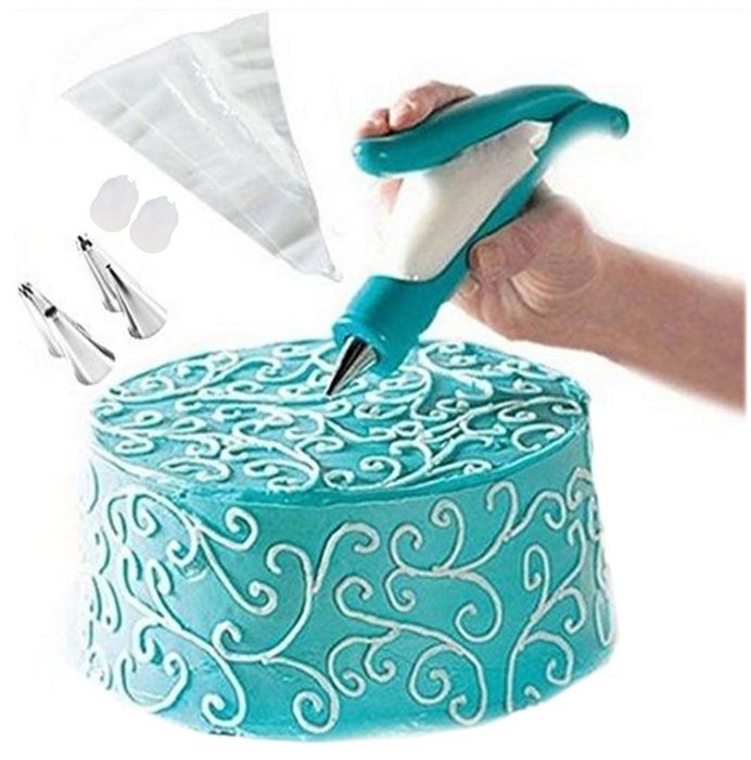 Lesirit Christmas Cake Decorating Pen Tool Kit (Blue) N4
