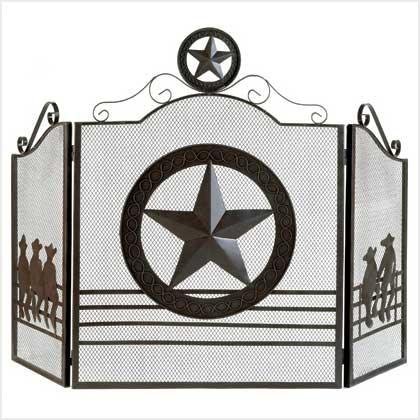 Home Locomotion Lone Star Fireplace Screen