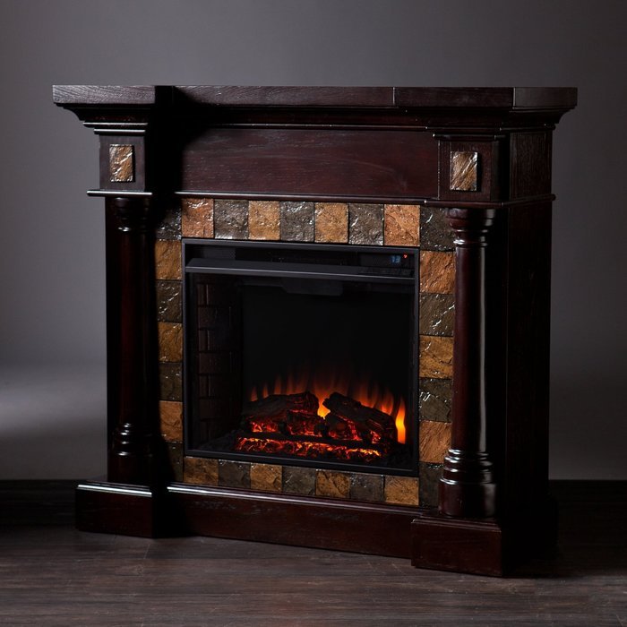 Southern Enterprises Carrington Convertible Electric Fireplace - Classic Espress N8