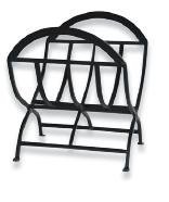 Best Quality Wrought Iron Log Holder - Black By Firewood Racks&More