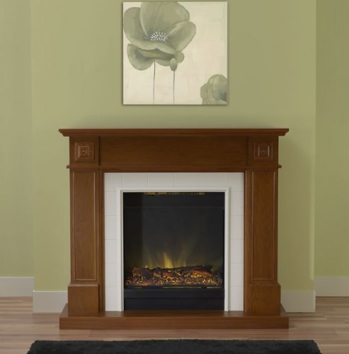 Adam Chester Electric Fireplace Mantel Package in Vintage Oak N2 free ...