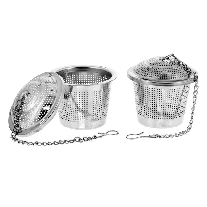U.S. Kitchen Supply - 2-Pack Premium Tea Infuser - 2" Diameter Stainless Steel - Single Cup - Perfect Strainers...